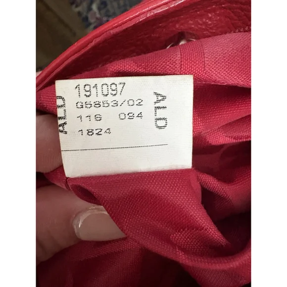 Furla VTG Y2K Cherry Red Leather Tote Bag Mob Wife Luxury EUC Early 2000s Chic - Picture 8 of 13